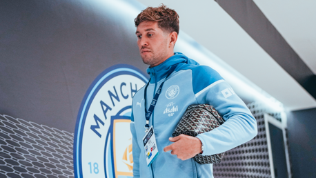 STEADY STONES: Getting in the matchday mood.