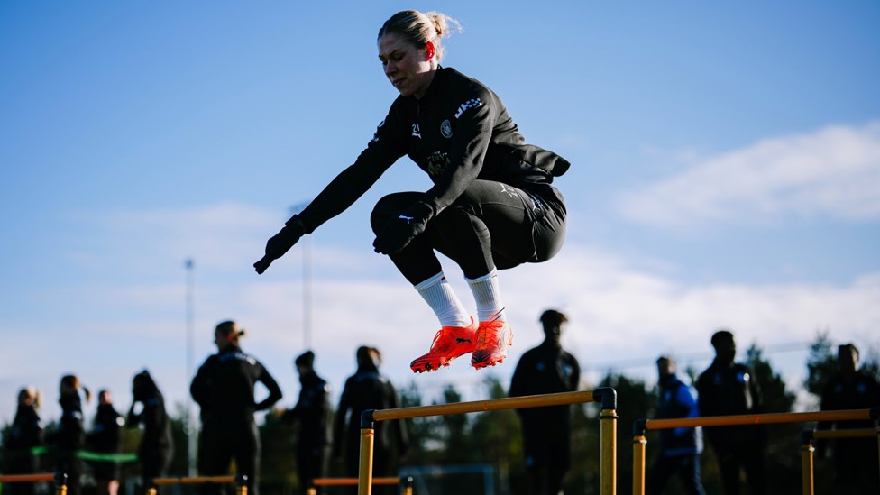 HIGH HOPES : Rebecca Knaak hits the heights