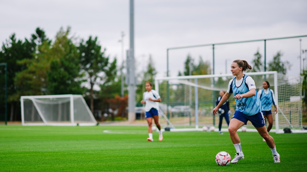 ON THE BALL : Niamh Charles with the dribble