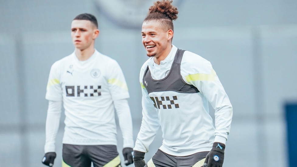 DYNAMIC DUO : England team-mates Phil Foden and Kalvin Phillips sharpen up