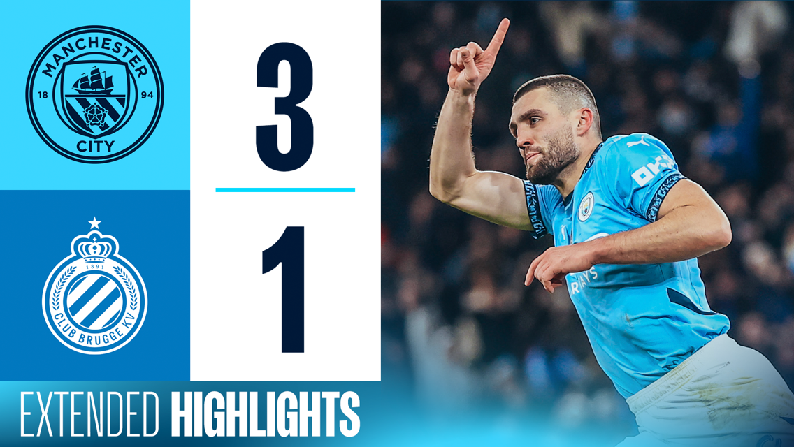 ملخص: السيتي 3-1 كلوب بروج