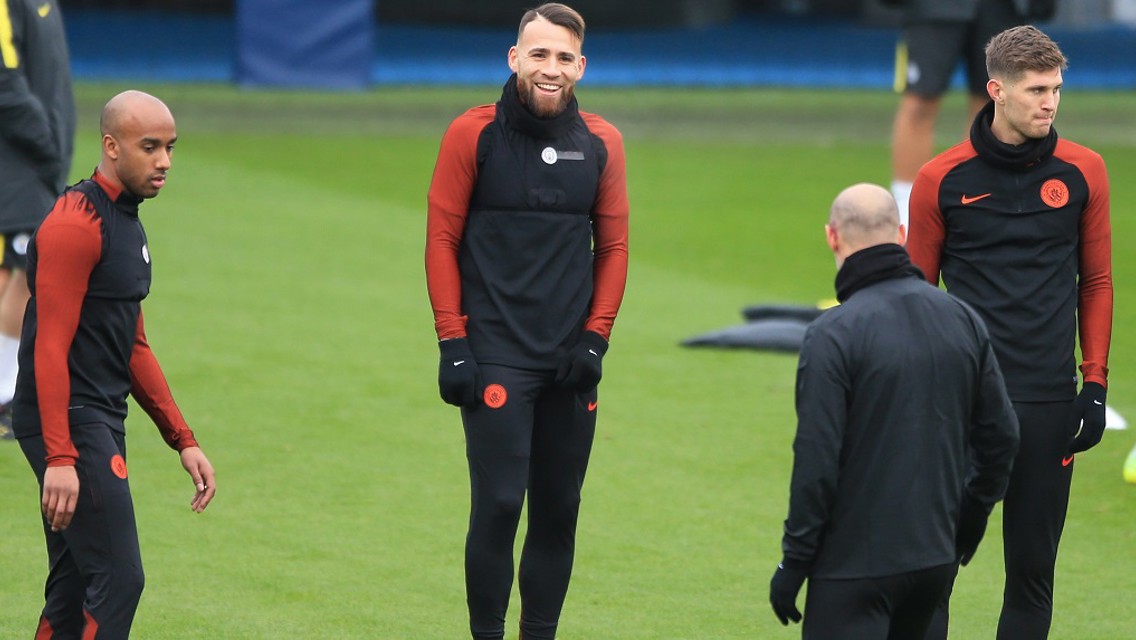 STAYING HOME: Delph, Otamendi and Stones