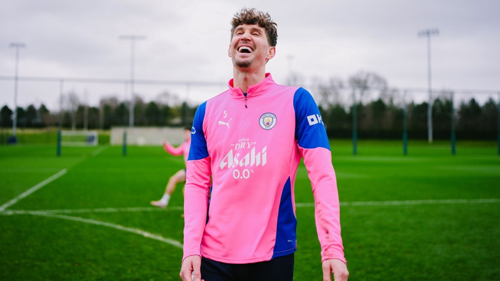 ALL SMILES : John Stones in high spirits