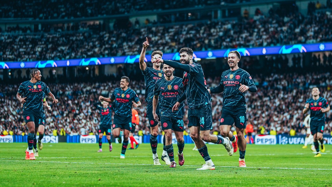 Gvardiol reacts to stunning first City goal