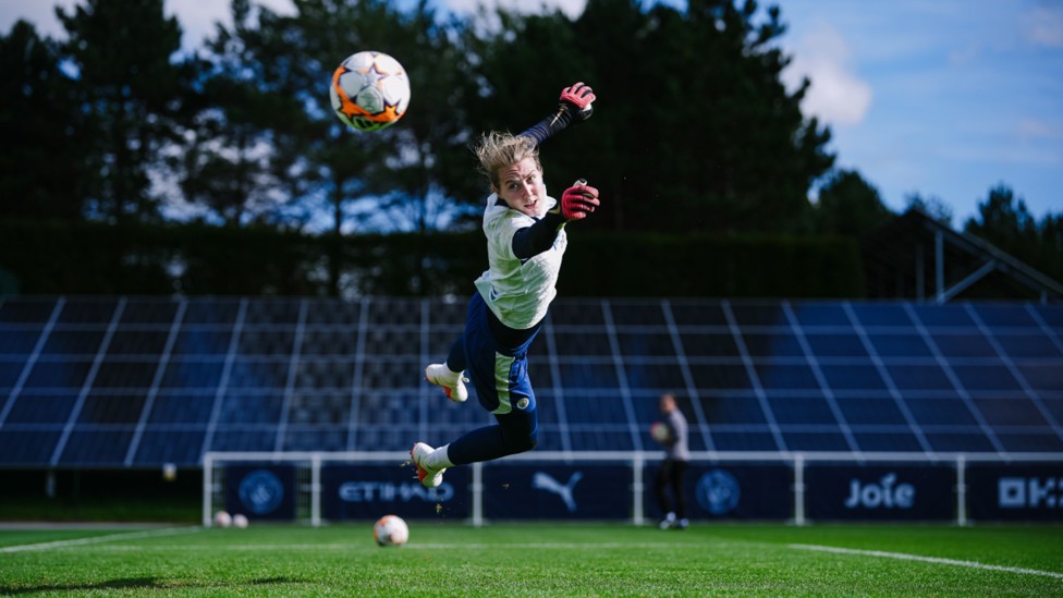 HIGH FLIER: Anna Moorhouse takes to the skies.