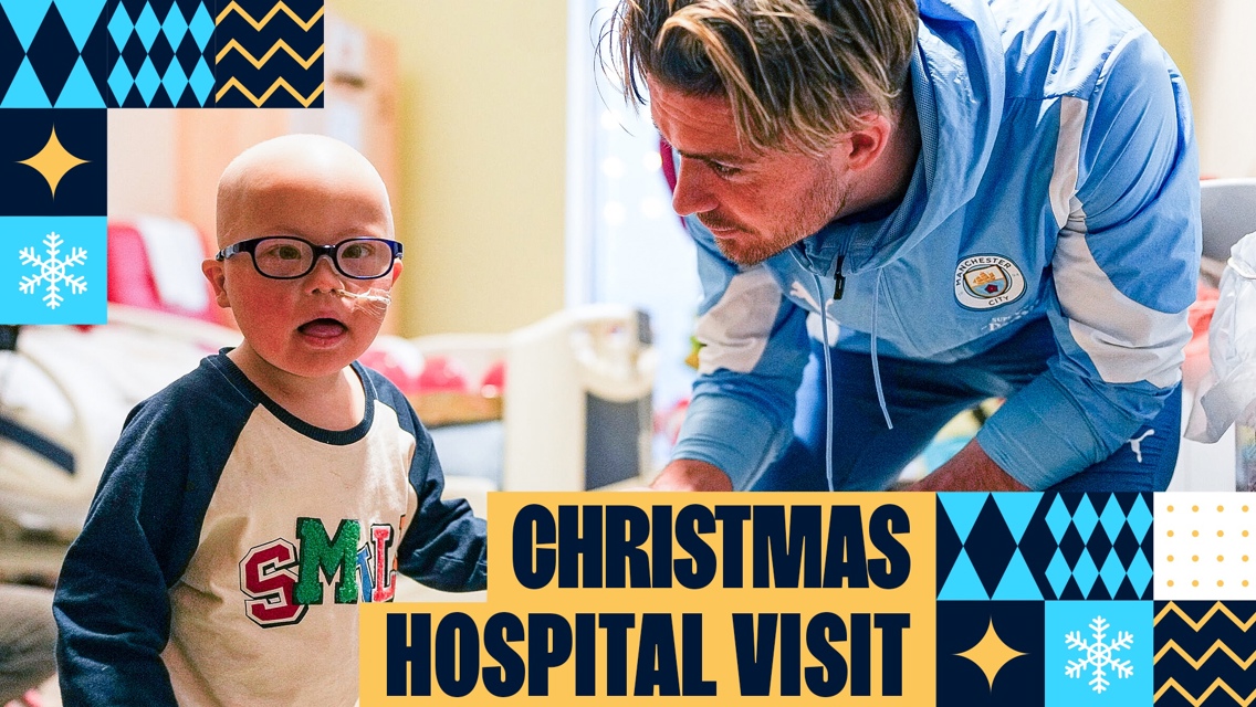 City espalha alegria em hospital infantil de Manchester