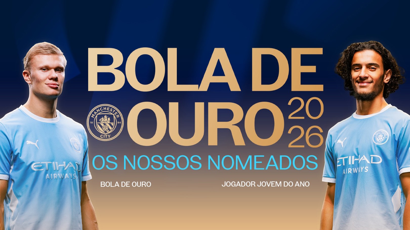 Haaland e Bouaddi concorrem à Bola de Ouro masculina de 2026.