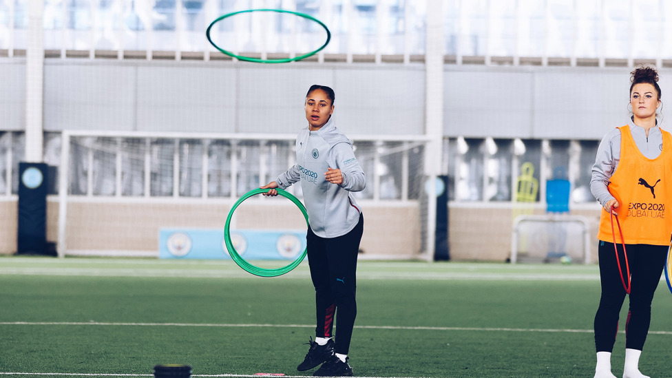 RUNNING RINGS : Demi Stokes tests her accuracy