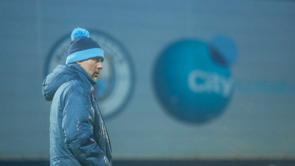 HAT TRICK  : Pep Guardiola keeps warm