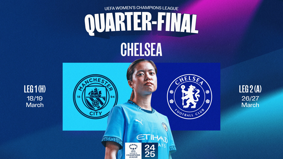 City drawn against Chelsea in Champions League quarter-finals