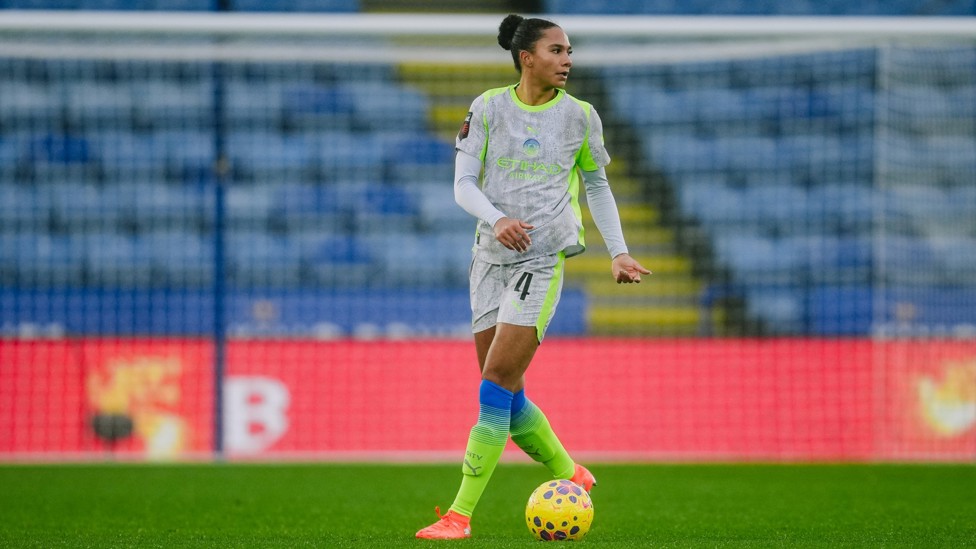 ON THE BALL: Jade Rose looks to move play up the pitch