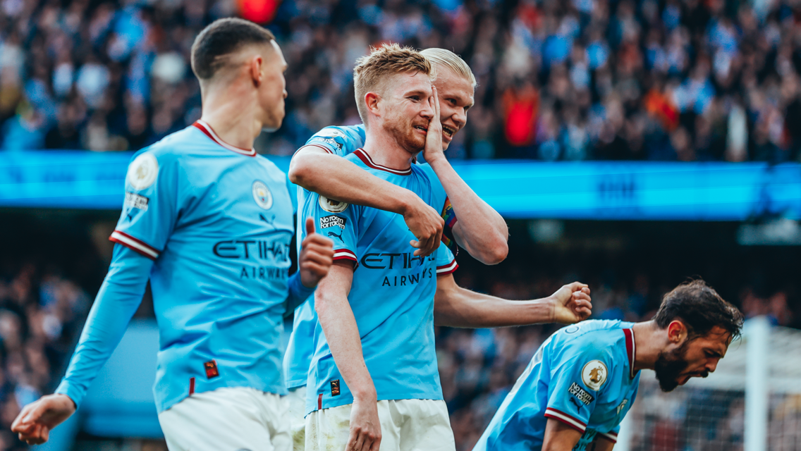 CELEBRATE: Bernardo is all of us when that went in.