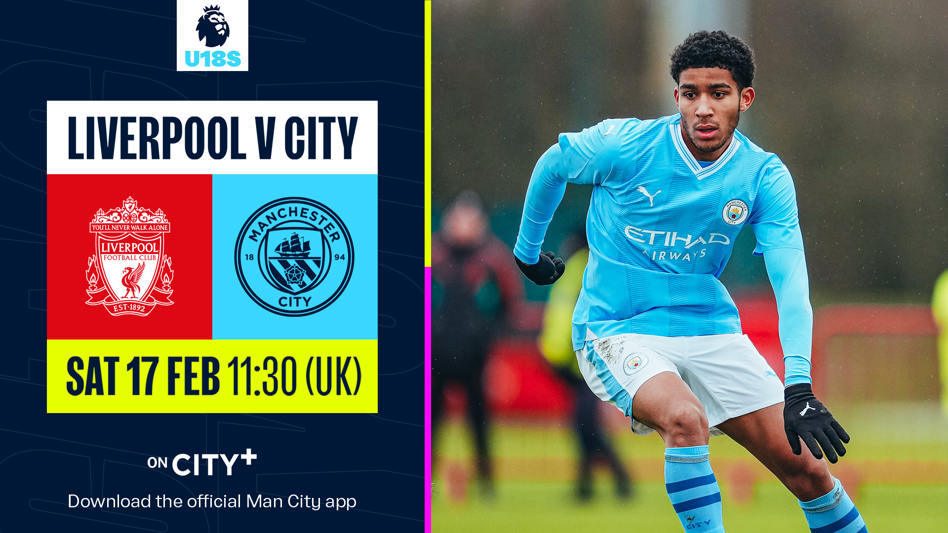 Liverpool v City: Watch U18 Premier League North clash on CITY+