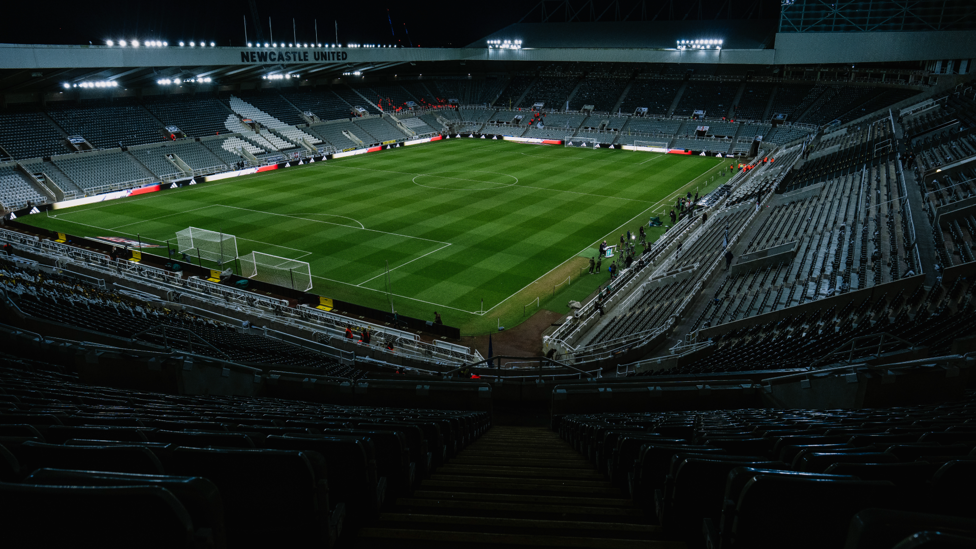 SEMI-FINAL STAGE : St James' Park ready for City's Carabao Cup semi-final first leg visit.