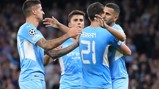 GROUP HUG: Mahrez feels the love from Torres and co!