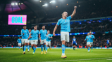 MAIN MAN: The players rush to celebrate with Haaland.