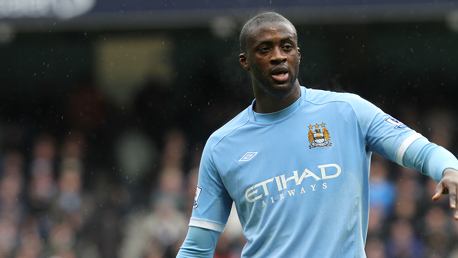 EIGHT: Yaya Toure scored eight goals for City in his first season at the club