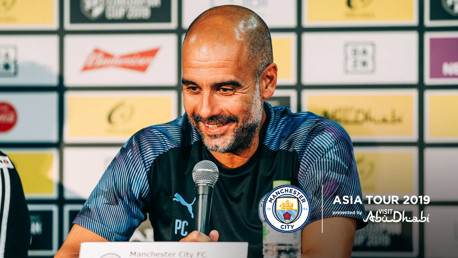 PRE-MATCH: Pep Guardiola addresses the media ahead of the Yokohama F. Marinos friendly.