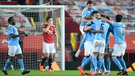 FERNATASTIC: Fernandinho is mobbed by his teammates