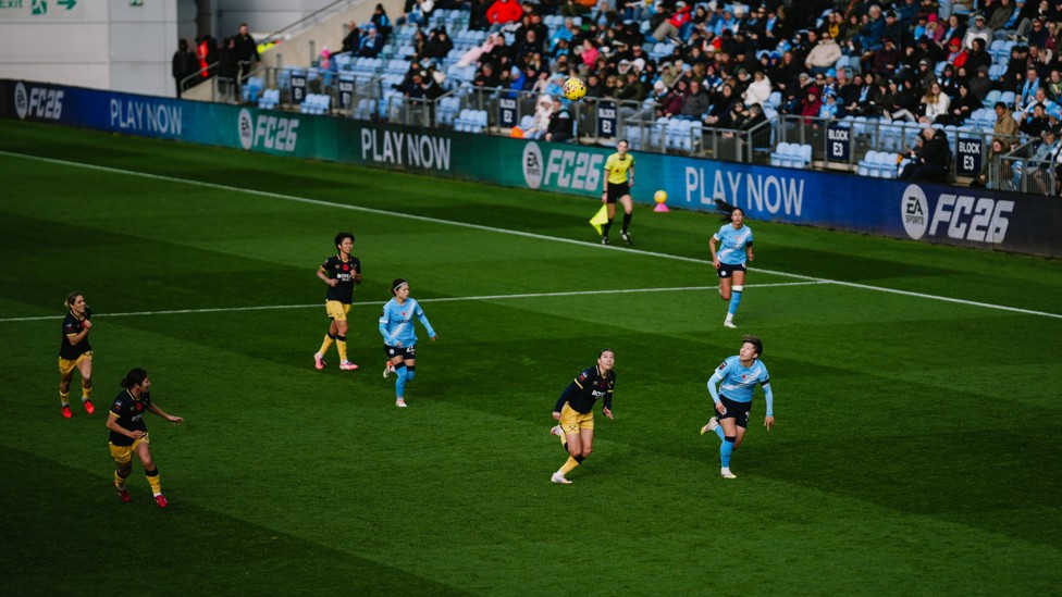 WATCHING THE BALL: Fujino looks to break through