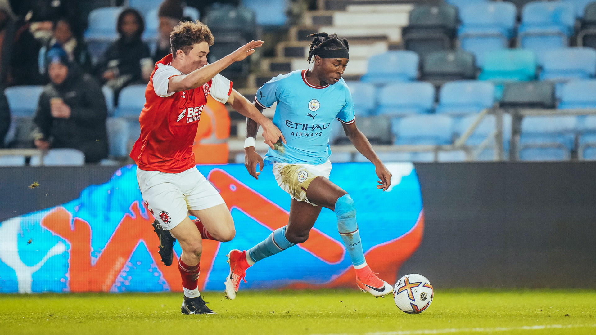 WING WIZARD: Joel Ndala powers down the flank.