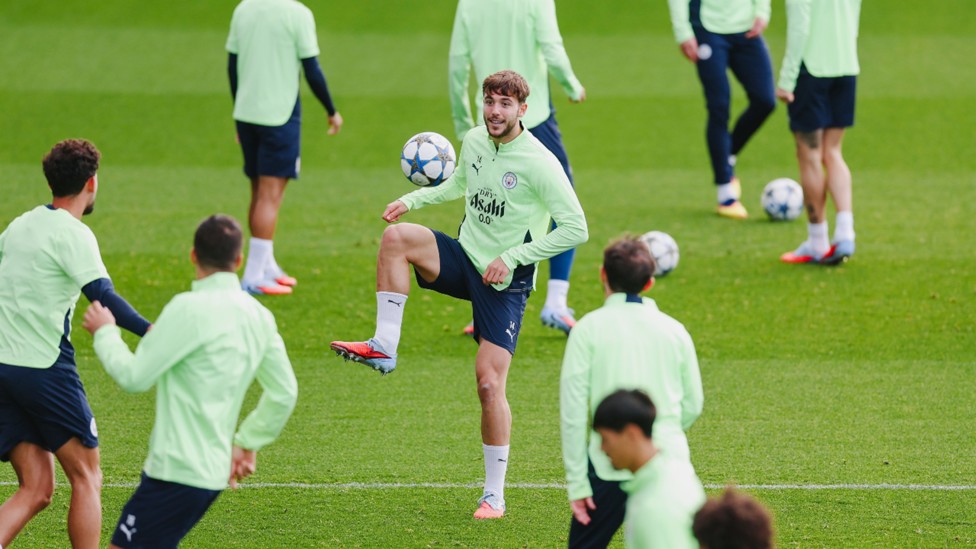 MIDDLE MARCH: Nico is the centre of attention!