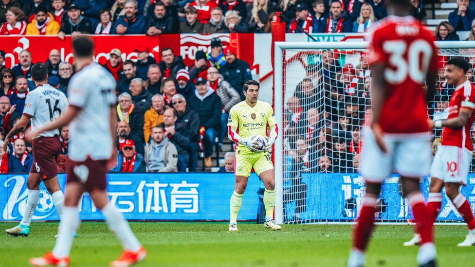 SHUTOUT : A big clean sheet for Ortega as City won 2-0 at Nottingham Forest to edge closer to the title in April 2024