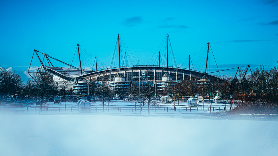 WINTER WONDERLAND : Snowfall at the City Football Academy, 25th January 2021.