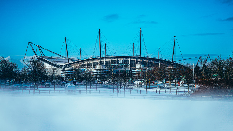 WINTER WONDERLAND : Snowfall at the City Football Academy, 25th January 2021.