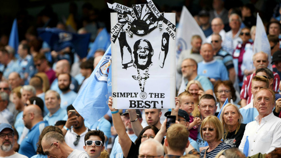 CAPTAIN FANTASTIC : The fans show their appreciation for skipper Vincent Kompany