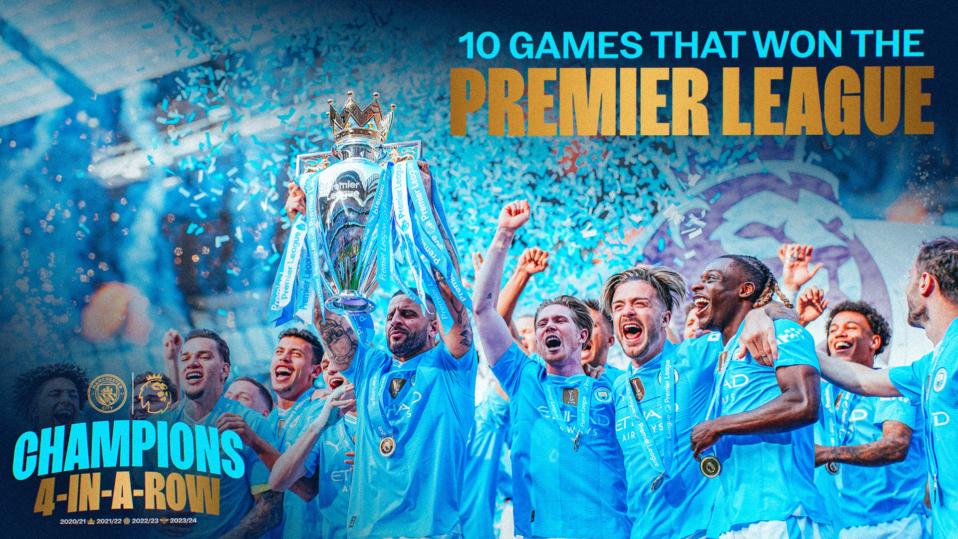 Watch 10 games that won the 2023/24 Premier League