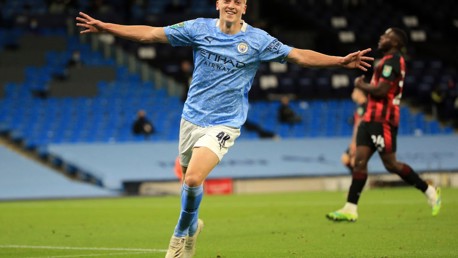 You beauty! Liam Delap wheels away after scoring a stunning debut goal