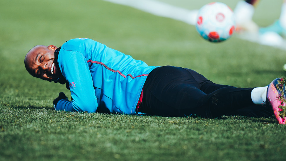 LAYING LOW : Fernandinho in high spirits at the CFA