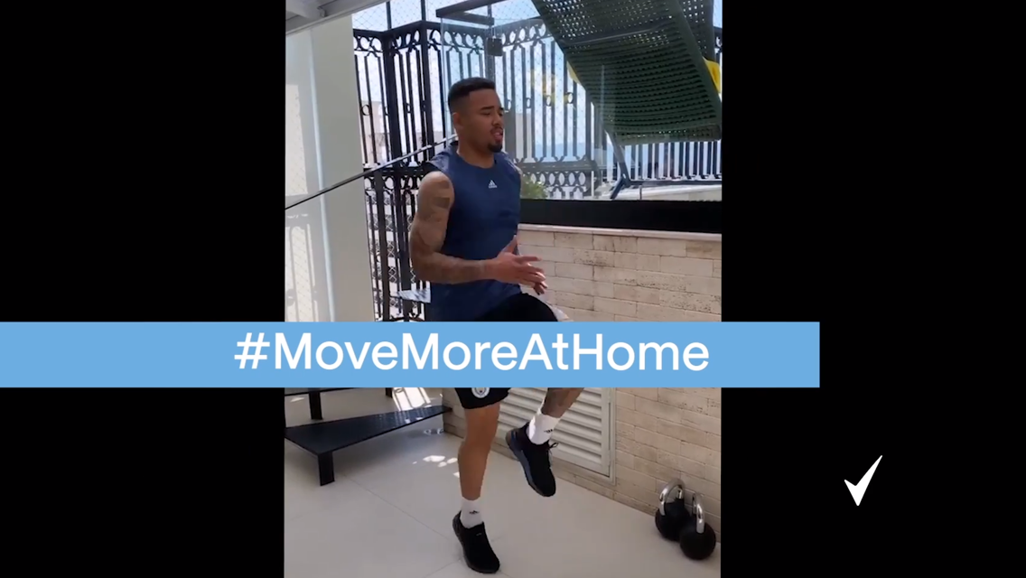 #MoveMoreAtHome avec Jesus, Coombs, Lescott & Rodrigo