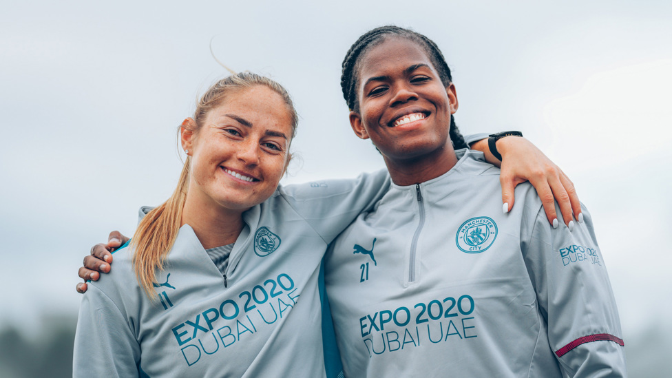 HAPPY BUNNY : Khadija Shaw is already off the mark in sky blue with a goal against Everton