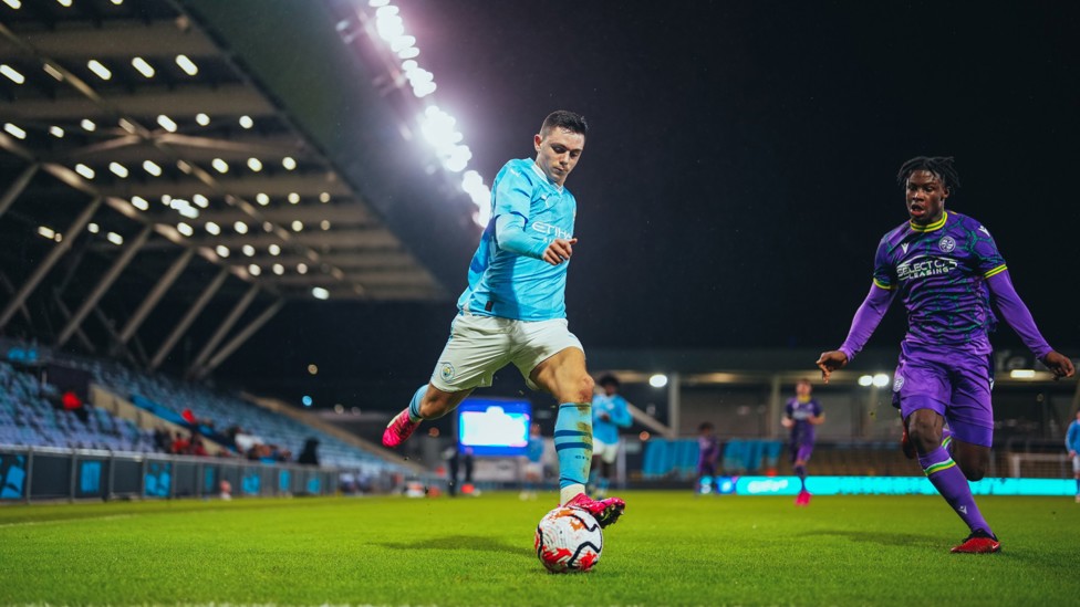 CROSS PURPOSES: Ashton Muir on the charge.
