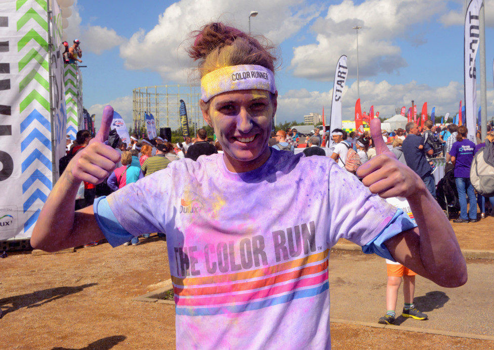 PERSONAGEM ÚNICA : Participando da Color Run!
