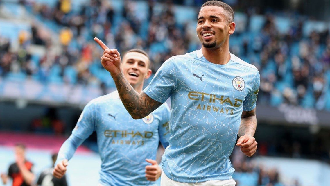 THAT SCORING FEELING: Jesus clearly enjoyed his goal.