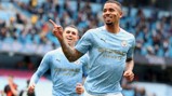 THAT SCORING FEELING: Jesus clearly enjoyed his goal.