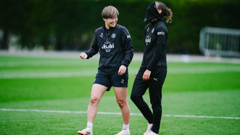 LAUGH ALONG: Aoba Fujino and Iman Beney share a light hearted moment.