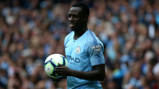 JOYEUX: Benjamin Mendy was glad to be back in action at the Etihad Stadium