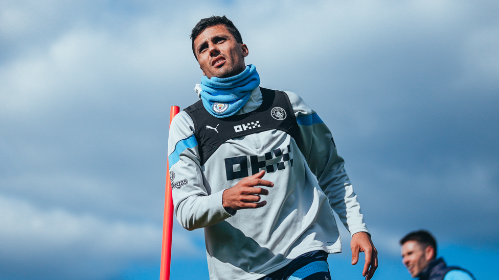 BLUE SKY THINKING : Rodrigo puts in the hard yards