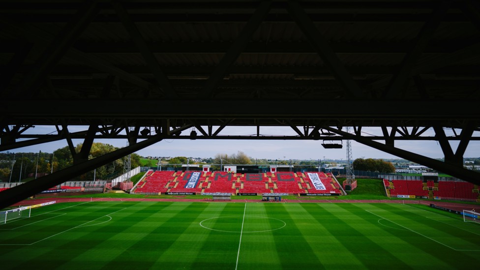 THE STAGE IS SET: Gateshead International Stadium ahead of the showdown