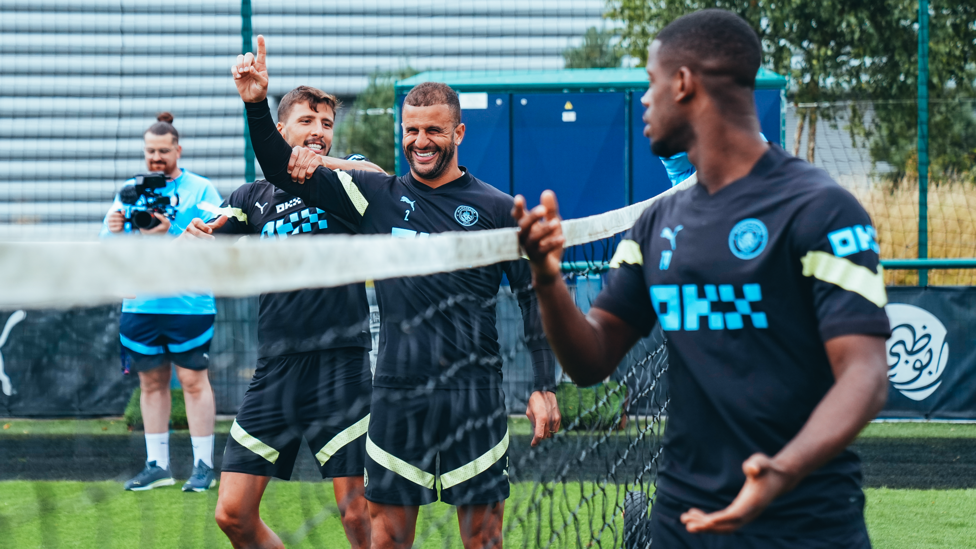 VICTORY : Kyle Walker and Co chalk up a training ground triumph