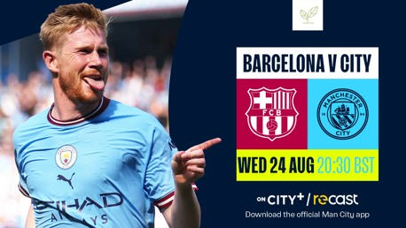 Watch Barcelona v City on CITY+ and Recast