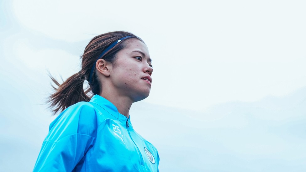 FULLY FOCUSED : A close up of Hasegawa out on the CFA training pitches.