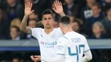 CREATOR & SCORER: Cancelo shows his appreciation to Foden after his excellent assist.