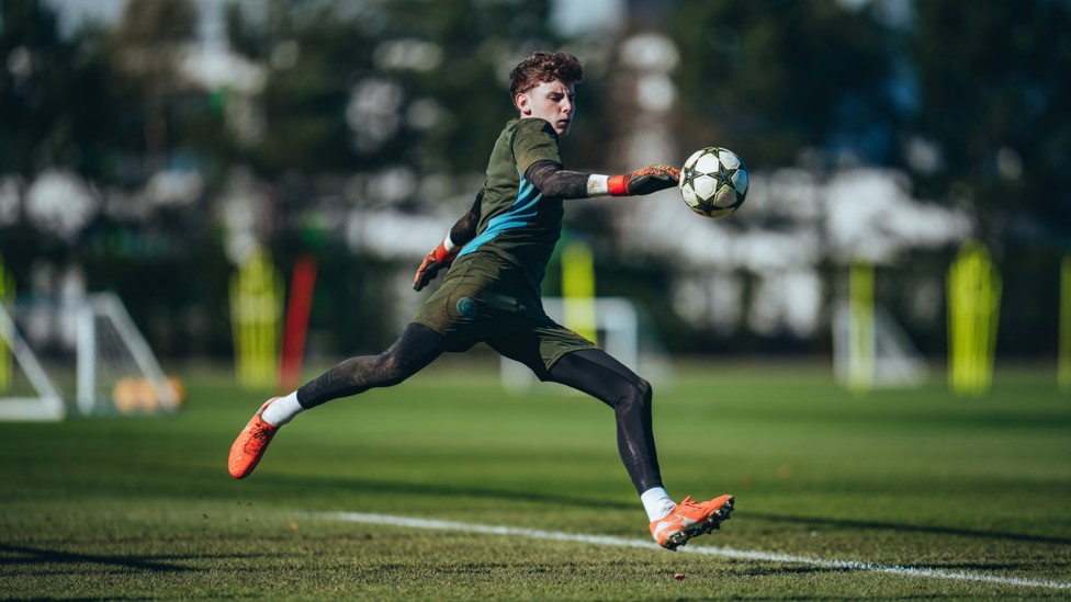 EYES ON THE PRIZE: : Jack Wint about to kick the ball out