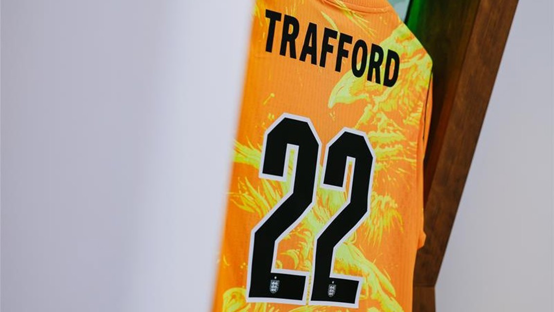 A sports jersey with the name 'Trafford' and number '22'.