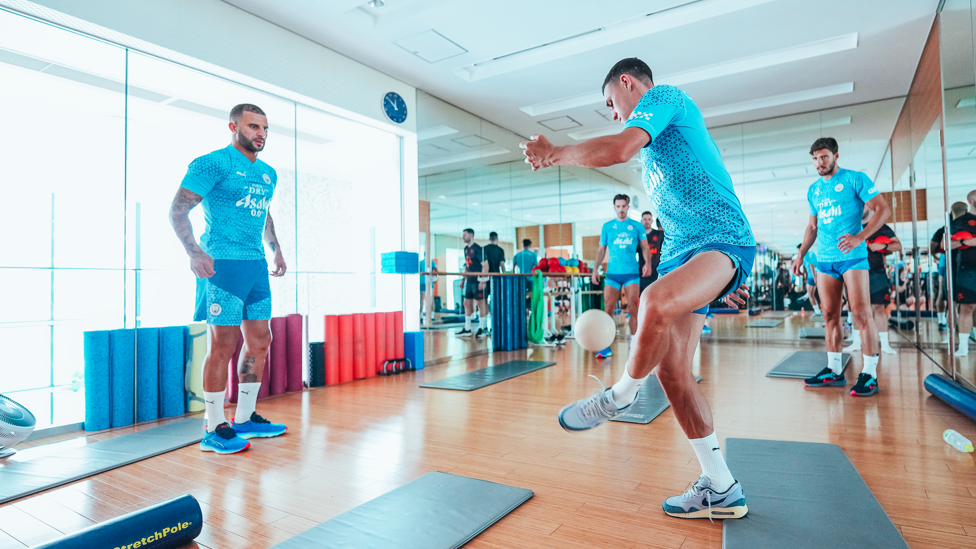 KICK ABOUT : City players hone their skills